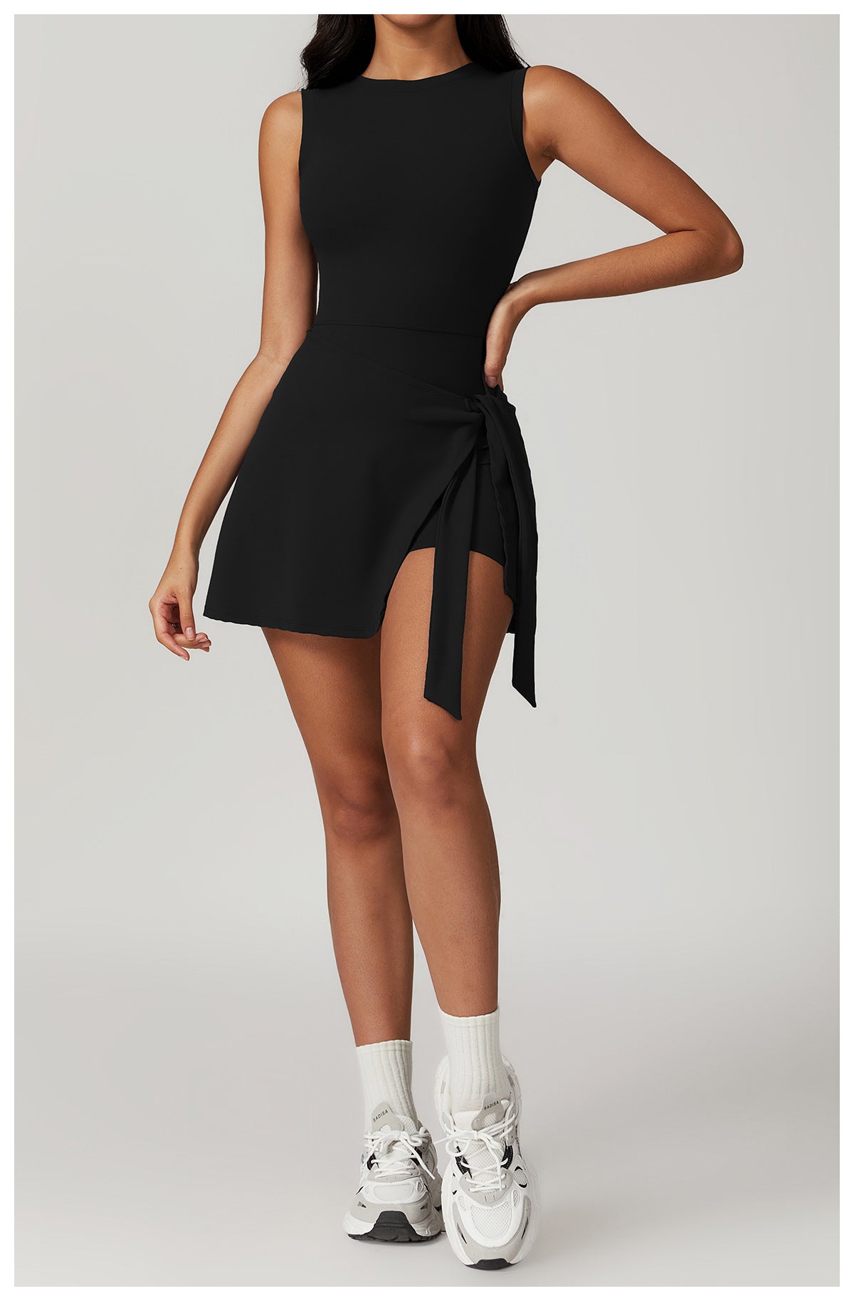 Chic Black Sleeveless Mini Dress